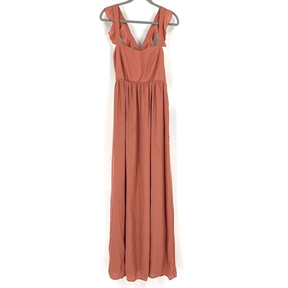 Show Me Your MuMu June Maxi Dress Rustic Mauve Crisp XL NWT - Picture 9 of 9